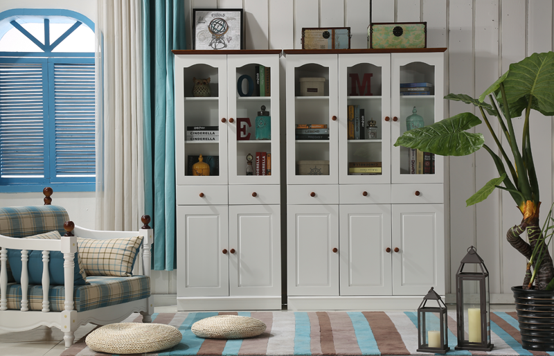 兩門三門玻璃書柜