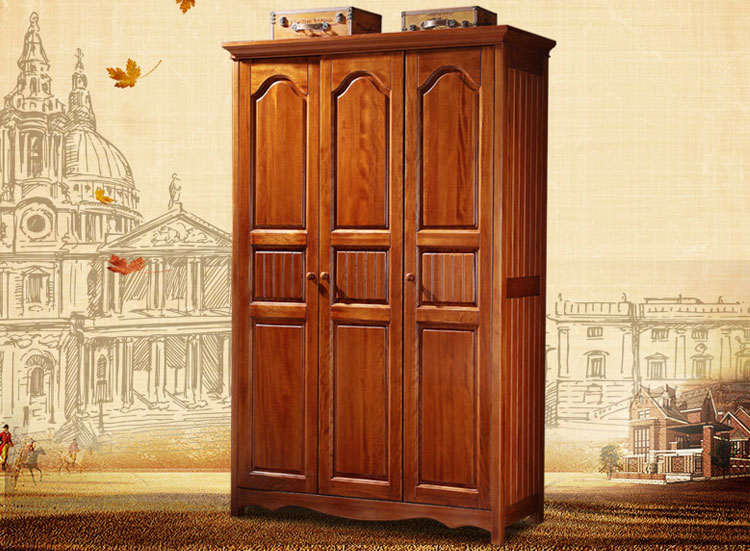 美式風(fēng)格實(shí)木衣柜