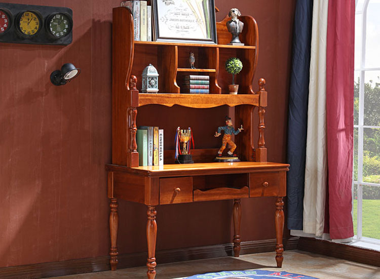 美式組合書(shū)架電腦桌