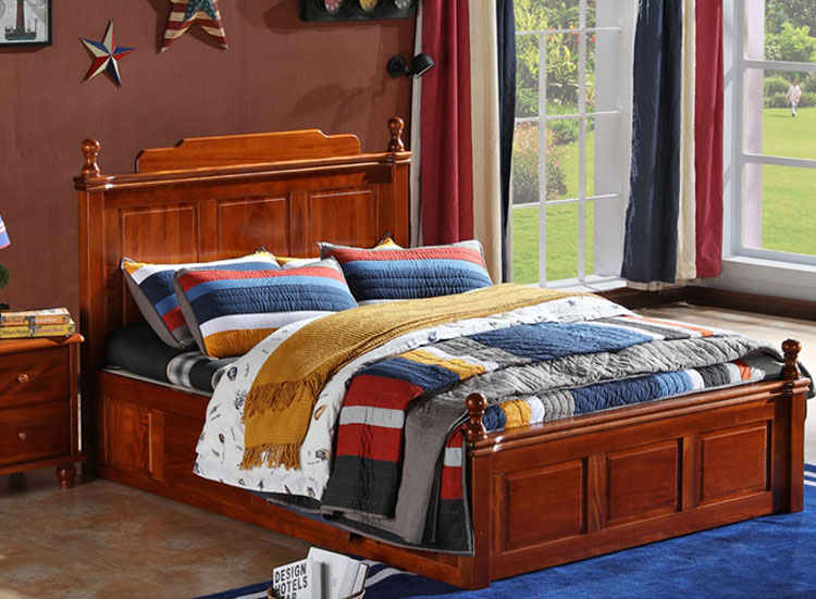 美式鄉(xiāng)村實(shí)木床