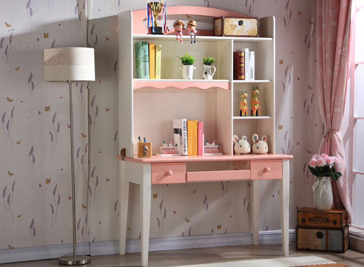 炫彩實(shí)木書架組合電腦桌