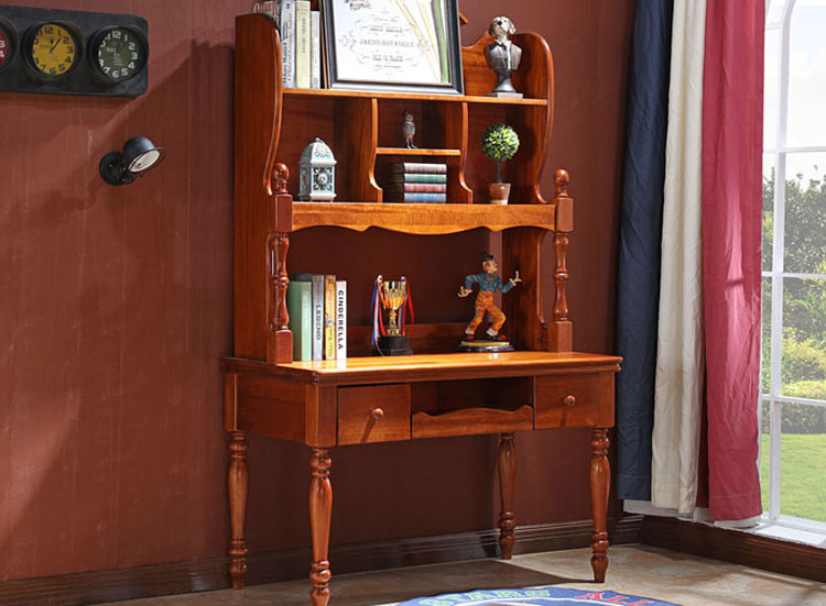 美式組合書架電腦桌