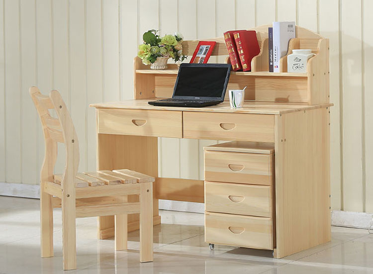 實(shí)木兒童書(shū)架電腦桌