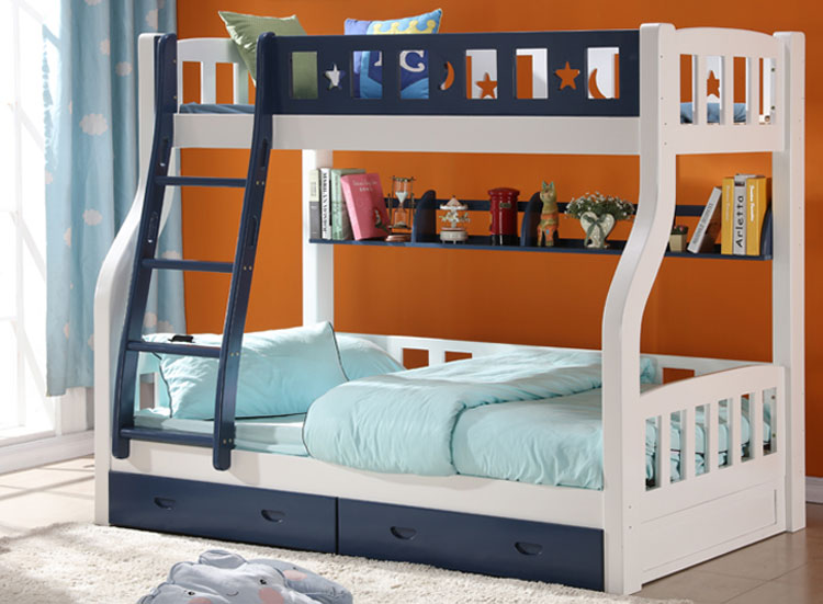 炫彩兒童實木高低床