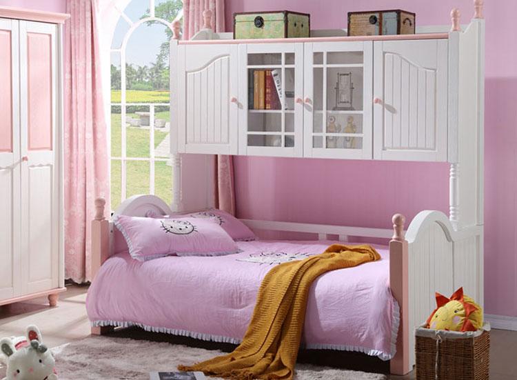 炫彩實木兒童衣柜床