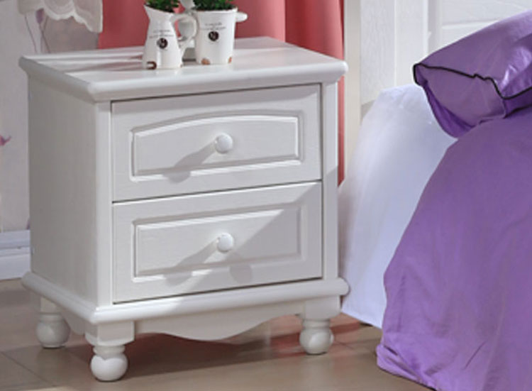 北歐實(shí)木床頭柜